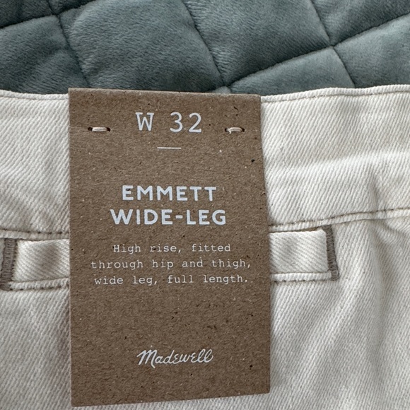 Madewell Emmett Cream Wide-Leg Jeans - Picture 2 of 8